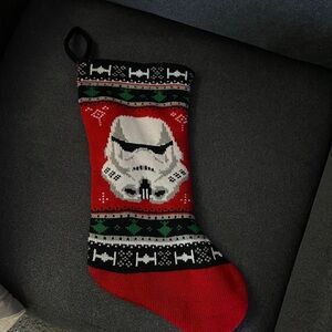 Star Wars Stormtrooper Holiday Stocking - Red, Black, Green used one year. 18”
